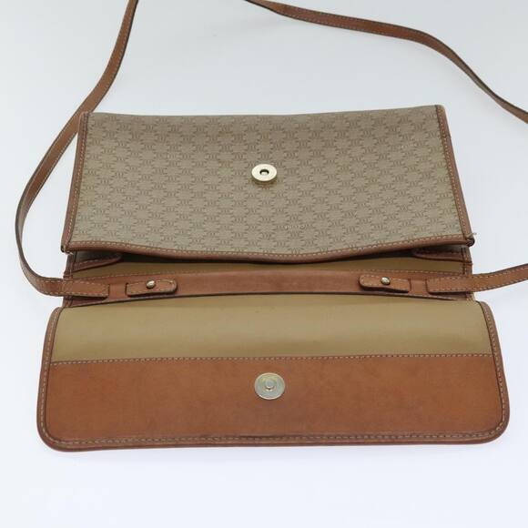 CELINE Macadam Canvas Shoulder Bag Beige - Picture 10 of 16